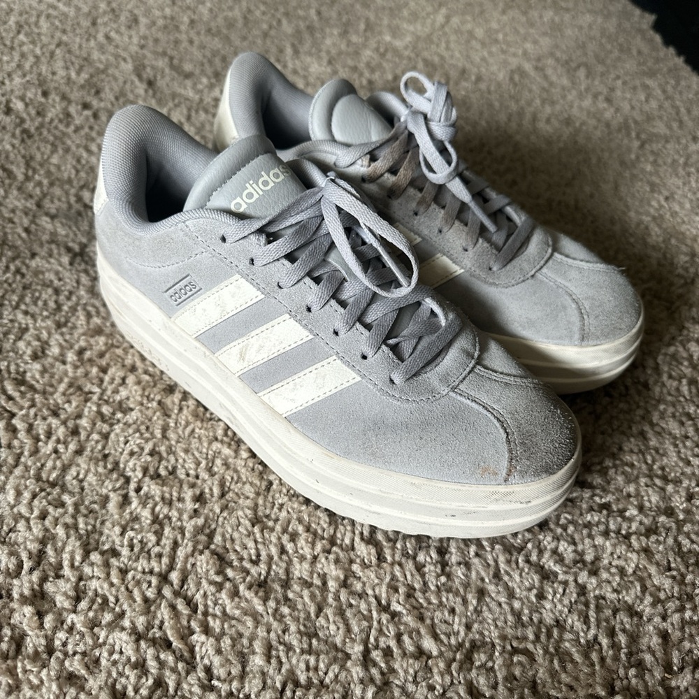 Adidas Women's Light Gray Platform Sneakers